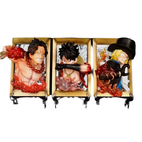 [One Piece] The Three Brothers Frame PVC Figure